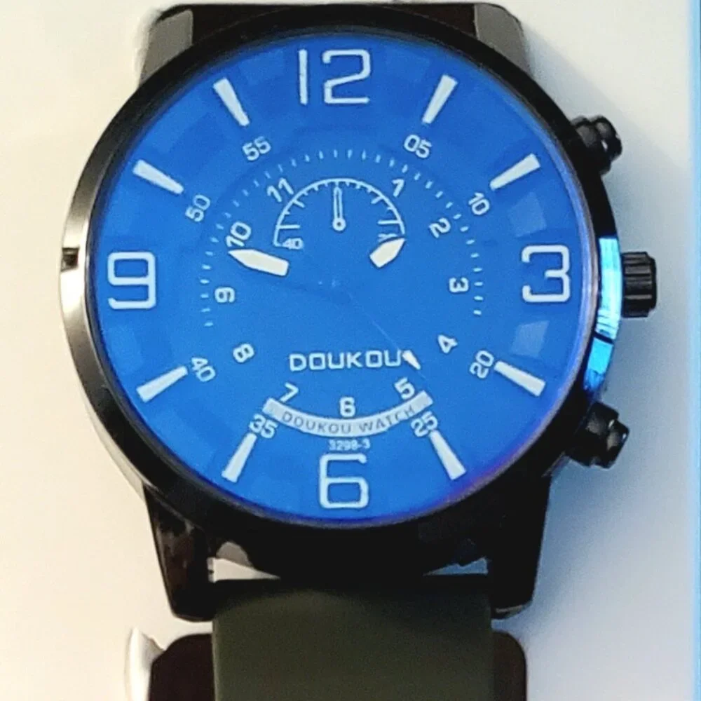 (SOLD ON EBay) DOUKOU Men's Watch~ Analog- Sapphire Glass- 3D Numeral Dial - Picture 2 of 10